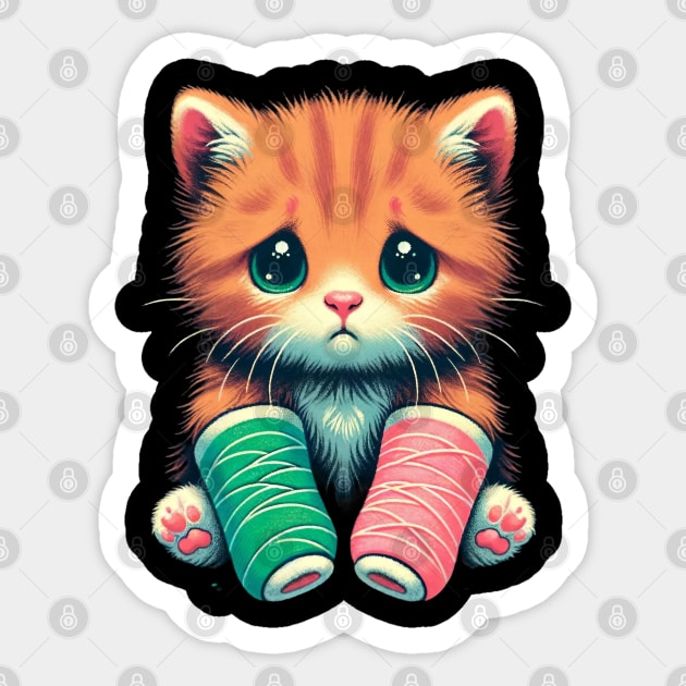 Tater Tot Cat Sticker by WorldByFlower